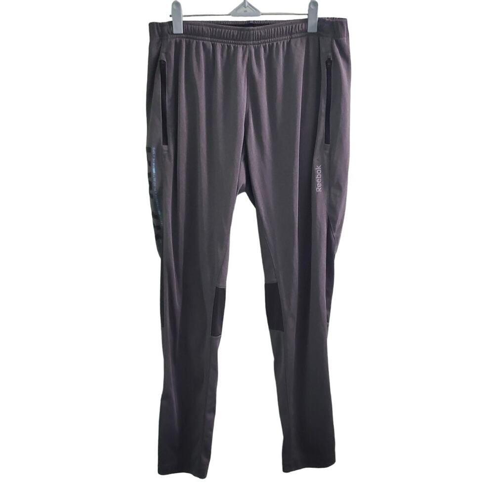 Reebok Mens Gray AV1501 PlayIce Athletic Track Pants ~ Activewear ~ Workout